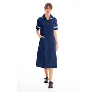 Nursing Dress Navy/White 48