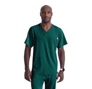 Sk0112 Unisex V Scrub Top Hntgrn Xs
