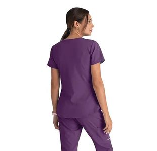 Breeze Womens Scrub Top Eggplant L