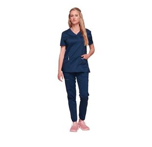 Revolution Mock Wrap Top Navy L