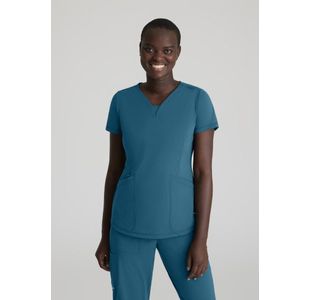 Serene Knit Scrub Top Bah Blue 4Xl