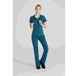 Flow Knit Scrub Top Bahama Blue 2Xl