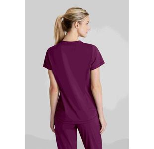 Flow Knit Scrub Top Wine 2Xl