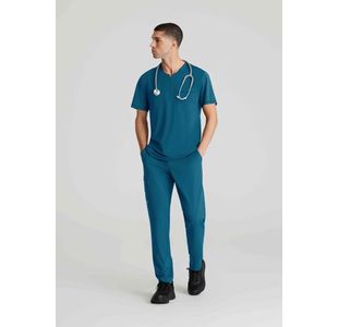 Flex Knit Scrub Top Bah Blue M