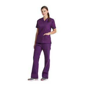 Signature Scrub Top Eggplant S