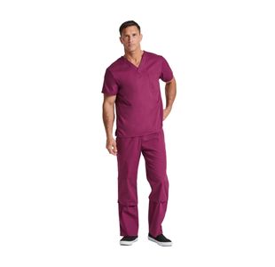 Signature Scrub Top Wine Xl