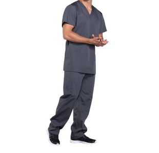 Prof V-Neck Scrub Top Pewter 2Xs