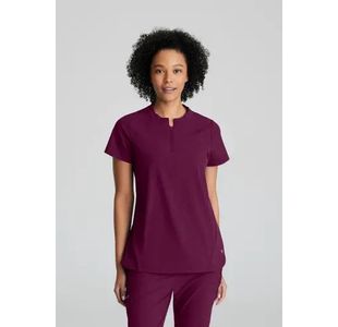 One Flux Scrub Top Wine M