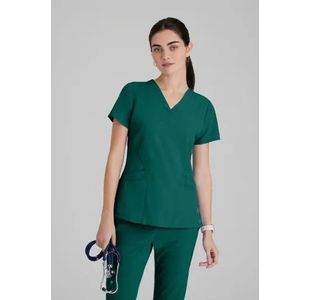 One Pulse Scrub Top Hunt Grn L