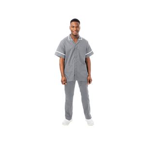 Philip Male Tunic Storm Grey/Wht 44