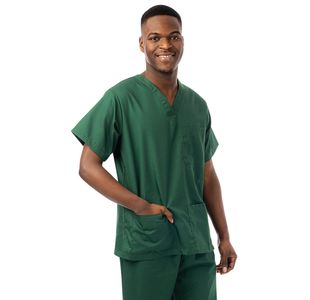 Unisex Lwt Scrub Top Bottle Grn M