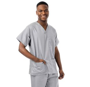 Unisex Lwt Scrub Top Pale Grey S