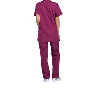 Prof V-Neck Scrub Top Wine 3Xl