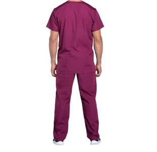Prof V-Neck Scrub Top Wine L