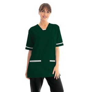 V-Neck Scrub Top Bt Green/White Xs
