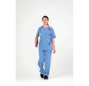 Eco Stretch Scrub Top Ceil Blue Xs
