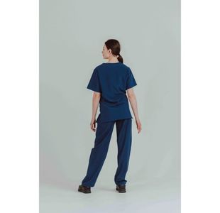 Eco Stretch Scrub Top Navy M