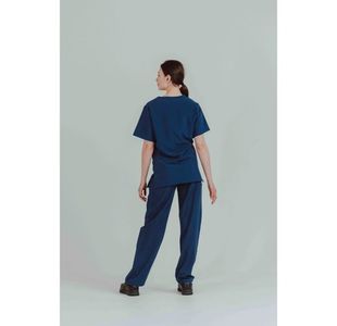 Eco Stretch Scrub Top Navy S