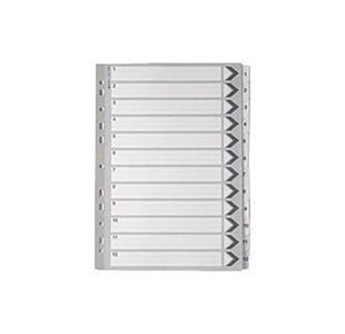 White A4 1-12 Mylar Index Dividers