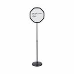 Black Octagonal Floor Sign Magn Dwip