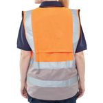 Hi Vis Exec Waistcoat Org/Grey Xl
