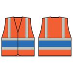 Beeswift Hi Vis Vest Org/Rblue 2Xl
