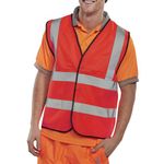 Hi Vis Waistcoat App G Red Xs