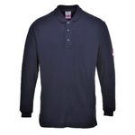 Fr Anti-Static L/S Polo Nvy L