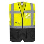 Warsaw Hi-Vis Vest Ylw/Blk Xxxl Pk10