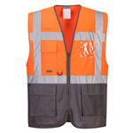 Warsaw Hi-Vis Vest Org/Gry L Pk10