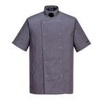 Cumbria Chefs Jkt S/S Slate Gry Xl