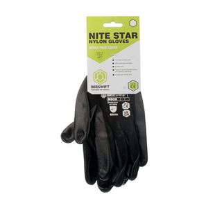 Nite Star Nylon Gloves 1Pr Blk Xl