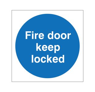 Fire Door Keep Locked Vinyl Pk5