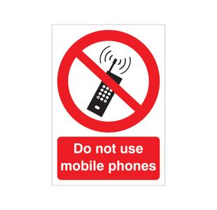 Do Not Use Mobile Phones Plas A5