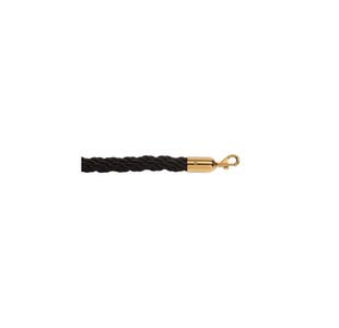 25Mm Braided Rope Black 1.8M P/Brass