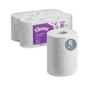Slimroll Hand Towel Roll Wht Pk6