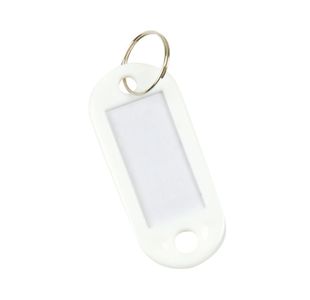 Q-Connect Key Fob 2 Holes Wht Pk100
