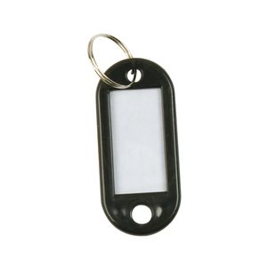 Q-Connect Key Fob 2 Holes Blk Pk100