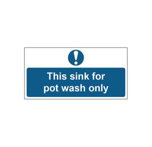 Sink Pot Wash Sign Save Vnl 200X100