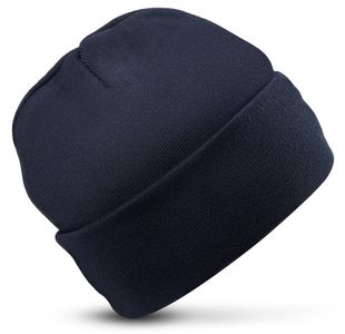 Beanie Hat With Lining Unisex Navy