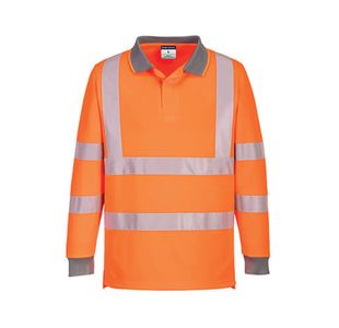 Eco Hi Vis Polo L/S Org Xl Pk6