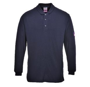 Fr Anti-Static L/S Polo Nvy M