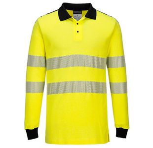 Pw3 Fr Hi-Vis Polo Shirt Ylw/Blk Xxl