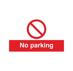 Safety Sign No Parking 300X500Mm Pvc