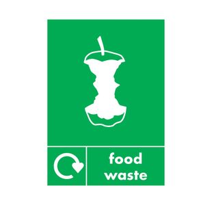 A5 Sign Food Waste Pack Of 5