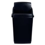2Work Swing Top Bin 50 Litre Black