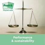 Post-It S/S Recycle 76X76 Asst Pk12