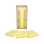 Postit Recyc Pad 76X76 Ylw 654 Pk16