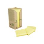 Postit Recyc Pad 76X76 Ylw 654 Pk16