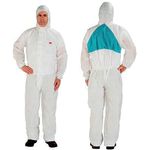 3M 4520 Prtv Coverall Wht/Grn Xl